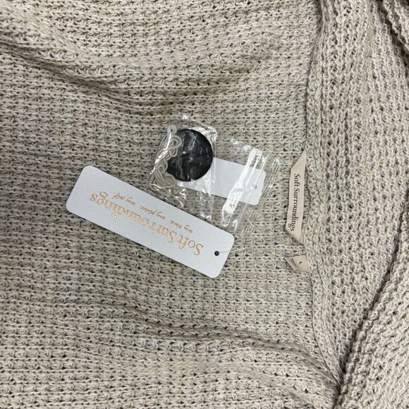 NWT Soft Surroundings Women Open Front Knit Cardigan Sweater Size Large B376 -28 - Picture 6 of 16